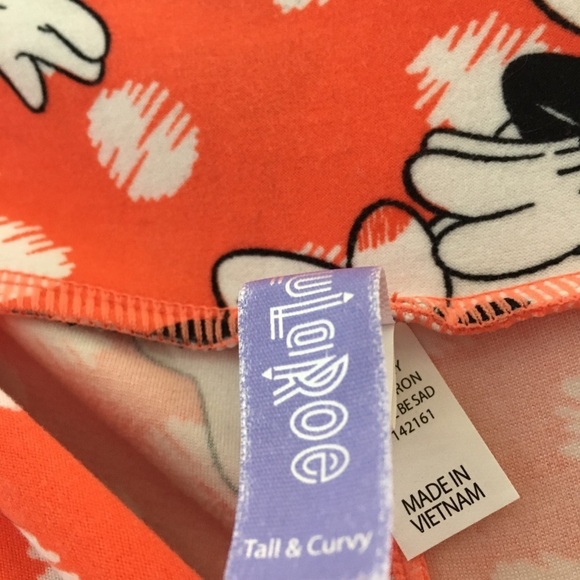 FINAL MARKDOWN Lularoe Minnie Mouse leggings tall and curvy - Picture 3 of 3